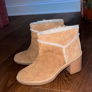 UGG Tan Suede Ankle Booties